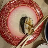 Yuba with soy sauce and wasabii  at Sushino Musashi in Kyoto