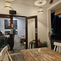 Indoor and outdoor seating. at Hermit's Restaurant in Dhigurah