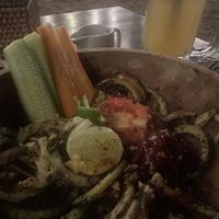 Raw Zuchini Pasta (half eaten sorry)  at Bubbles Restaurant in 