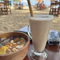 Overnight oats and caramel chocolate milkshake   at Bubbles Restaurant in 