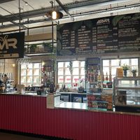 View of ordering area and current menu as of 04 April 2024  at Armr Cafe Kitchen in Manchester