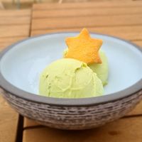 Avocado ice cream at O96 in Mallorca