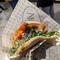 Pita with Outlawz Seitan at Veganitas in Bern