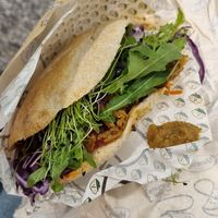 Outlawz Seitan Pita at Veganitas in Bern