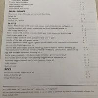 Menu at Foodismo in Gran Canaria