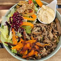 Mushroom Buddha bowl at Balino Yoga Café  in Sevilla