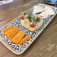 Truffled hummuss  at Balino Yoga Café  in Sevilla