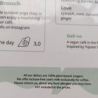 They serve cow's milk for coffee at Balino Yoga Café  in Sevilla