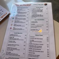 Menu  at Balino Yoga Café  in Sevilla