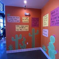 The wall by the bathrooms   at Sugar Taco in Long Beach