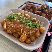 Mapo Tots and Soy Karaage at Bopomofo Cafe in San Gabriel