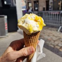 Vegan summer vibes..coconut pineapple and white chocolate.  The BEST!!! at Pinguino  in Leuven