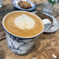 Pistachio latte  at Maman in Washington