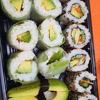 Vegan sushi box. So much avocado! at Kiko Sushi in Castelnau-le-lez