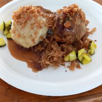 knödel dish, 13€ at Jablonski's in Vienna