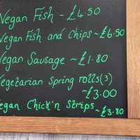 The future is vegan! at The Front Fish and Chips in Newbiggin-by-the-sea