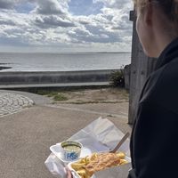   at The Front Fish and Chips in Newbiggin-by-the-sea
