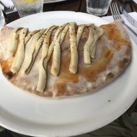 Hummus calzone pizza @ Burg Brasserie, Vaduz at Burg Brasserie in Vaduz