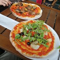 Lecce pizza and the other one is Mediterrana at Burg Brasserie in Vaduz