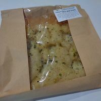 Onion focaccia.  at Bre's Patisserie in Warren