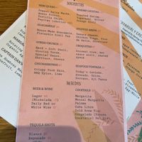 Happy hour menu that can be adapted to vegan  at Señor Bear in Denver