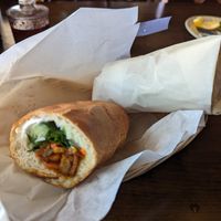 Saigon Sandwich with pork belly at Happy Flower Eatery and Boba in Sunnyvale