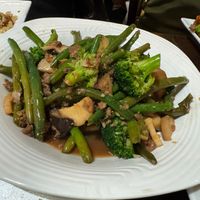 Beyond Meat String Beans at Happy Flower Eatery and Boba in Sunnyvale