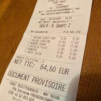 Correct price  at Le Grenier de Notre Dame in Paris