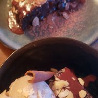 Chocolate cake and brownie at Le Grenier de Notre Dame in Paris
