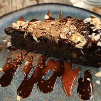 Delicious chocolate cake at Le Grenier de Notre Dame in Paris