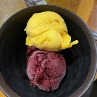 Sorbet selection for dessert  at Le Grenier de Notre Dame in Paris