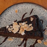 Vegan chocolate avocado cake at Le Grenier de Notre Dame in Paris