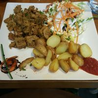 lovely vegan kebab special at Le Grenier de Notre Dame in Paris