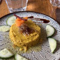 Fois gras (non animale) e una specie di ratatouille  at Le Grenier de Notre Dame in Paris