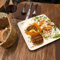 Falafel starter dish! at Le Grenier de Notre Dame in Paris