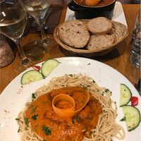 The. Best. Vegan pasta.. I’ve ever had. at Le Grenier de Notre Dame in Paris