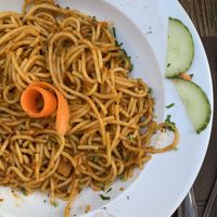Spaghetti at Le Grenier de Notre Dame in Paris