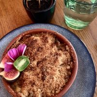 Dessert ! Apple-pineapple crumble at Le Grenier de Notre Dame in Paris