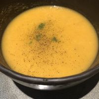 Carrot soup at Le Grenier de Notre Dame in Paris