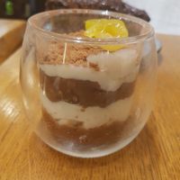 Vegan tiramisu at Le Grenier de Notre Dame in Paris