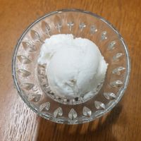 Vegan coconut sorbet at Le Grenier de Notre Dame in Paris