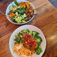 two healthy bowls #Veganuary at Veggie Grill by Next Level - The Dome in Hollywood