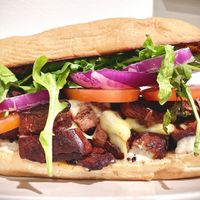 Steak sandwich.   at Veggie Grill by Next Level - The Dome in Hollywood