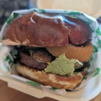 Bbq onion ring cheeseburger   at Veggie Grill by Next Level - The Dome in Hollywood