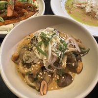 Mushrooms in peanut sauce   at Root in Wells
