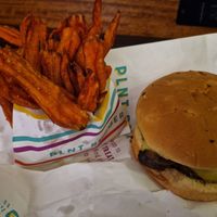 Soggy potato crinkles! at PLNT Burger - Bryant Park in New York City