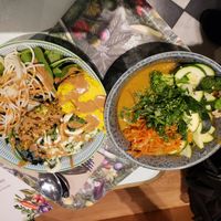 Curry and salad at Le Botaniste - Bryant Park in New York City