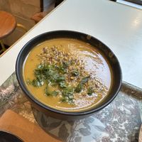 Soup of the dayy  at Le Botaniste - Bryant Park in New York City