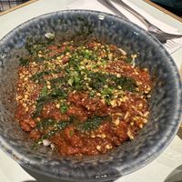 No spicy vegan chili sin carne  at Le Botaniste - Bryant Park in New York City