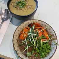 Mashed potatoes with mushroom gravy 9/10  at Le Botaniste - Bryant Park in New York City